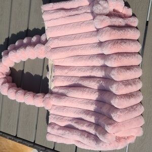 Pink soft fluffy bag